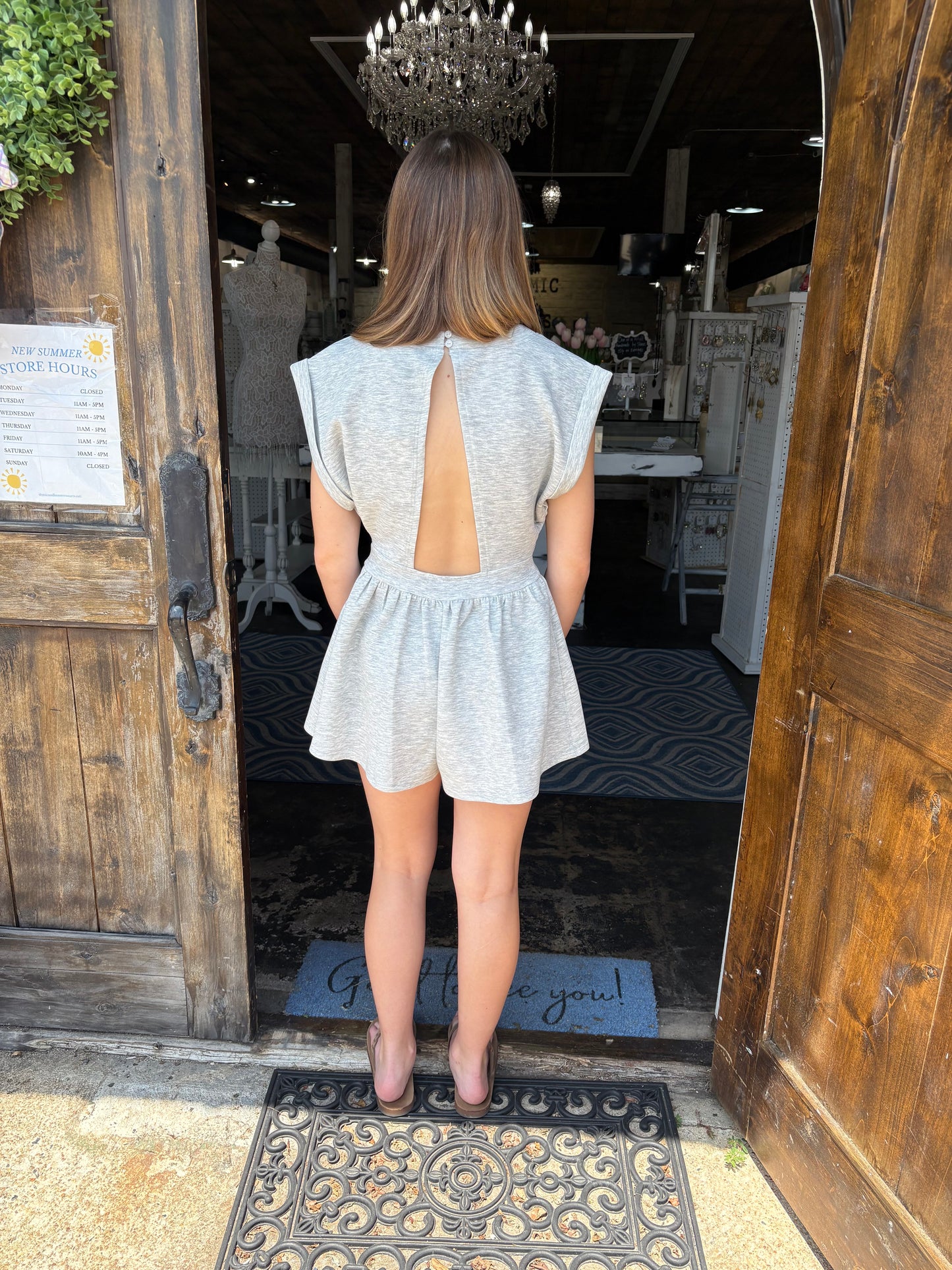 Gray Day Romper
