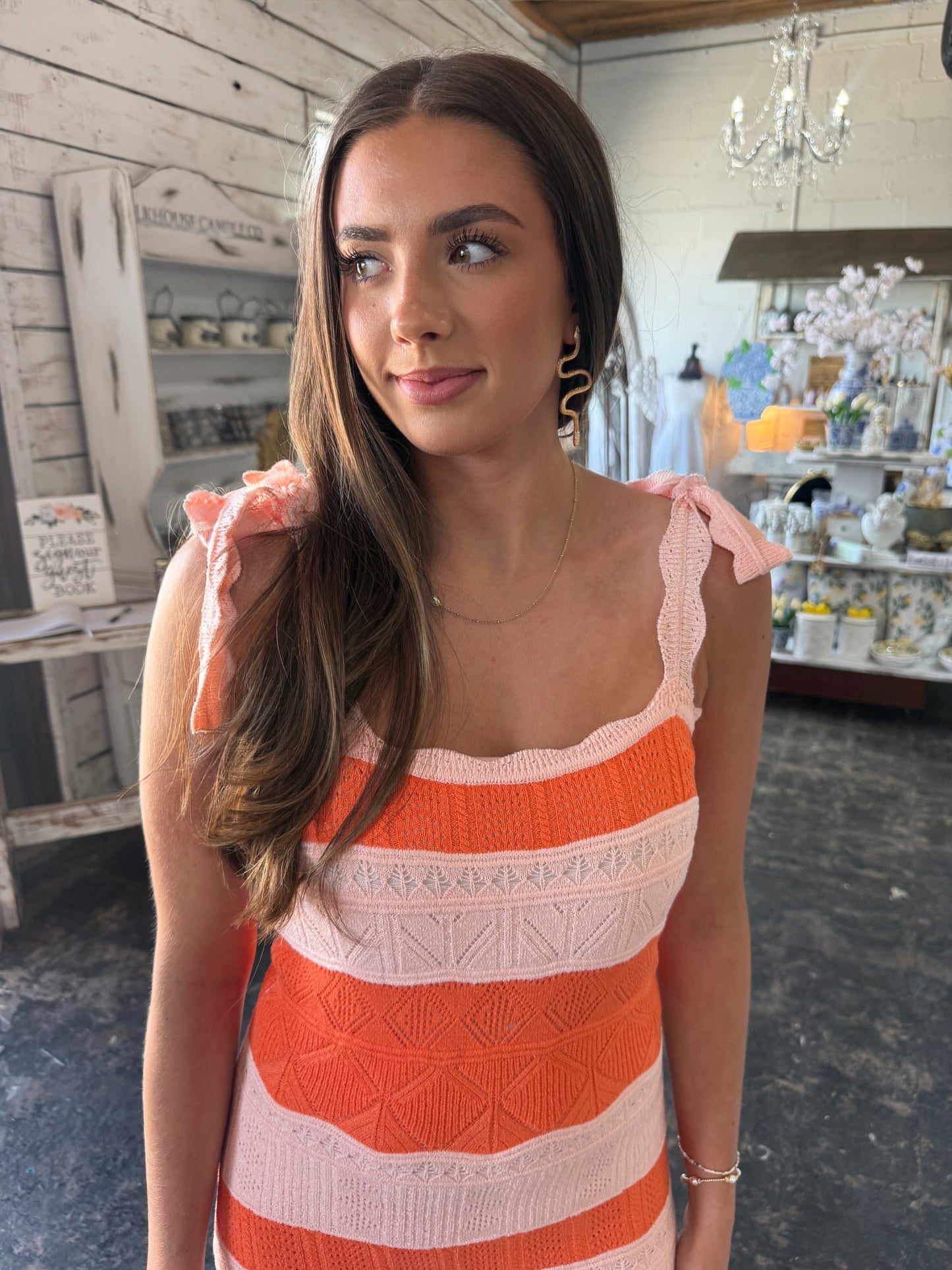 Just Peachy Midi Dress