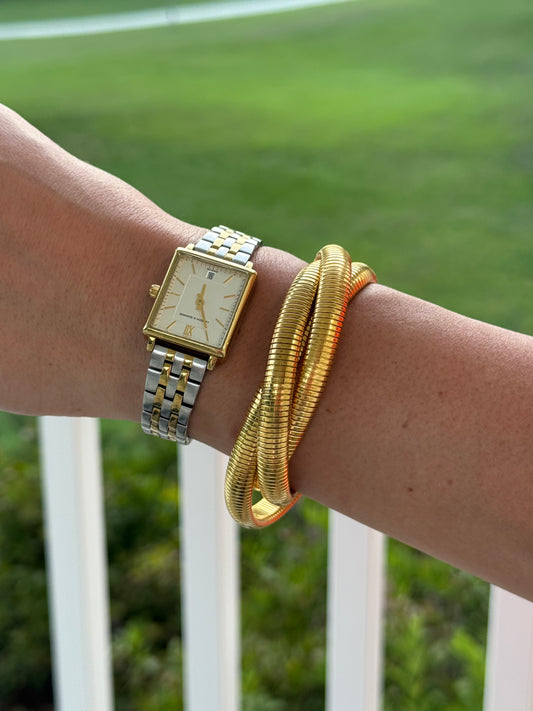 Spiral Gold Bracelet