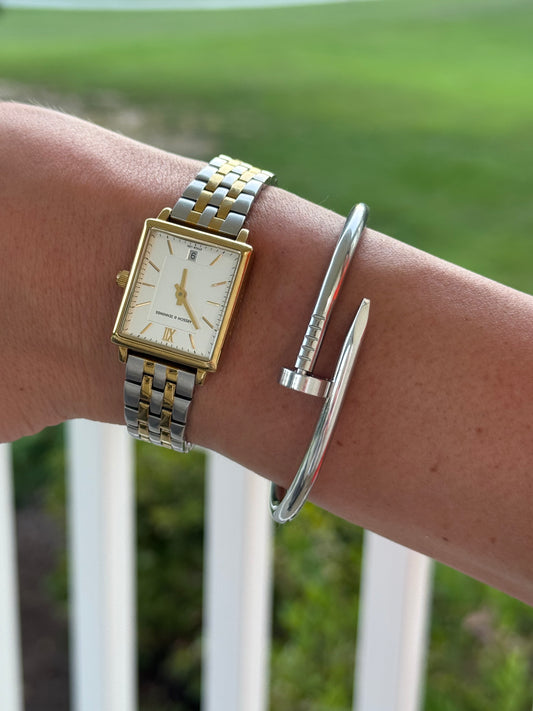 Silver Nail Bracelet