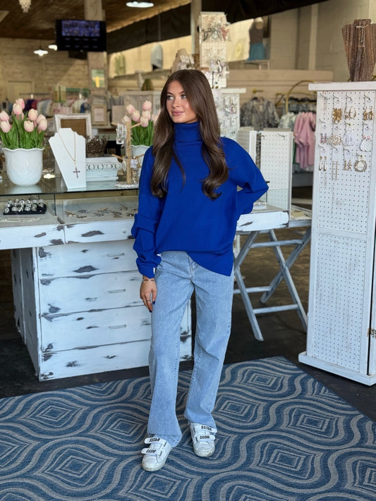 Varsity Blue Sweater