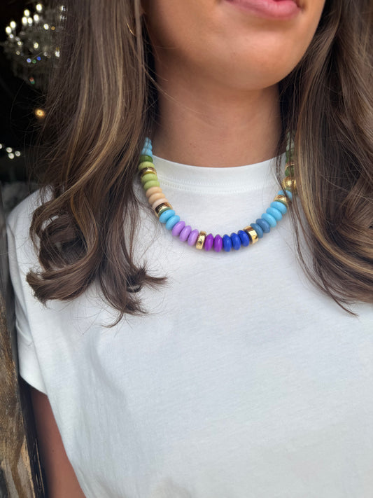 Multi-Color Beaded Necklace