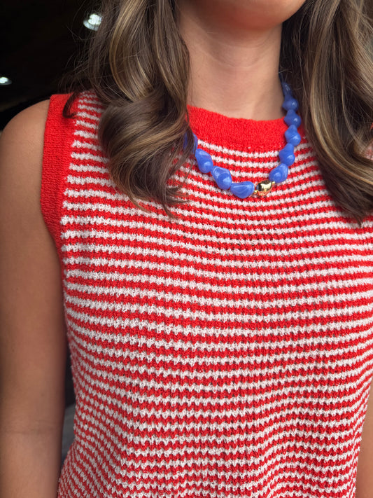 Blue Beaded Necklace